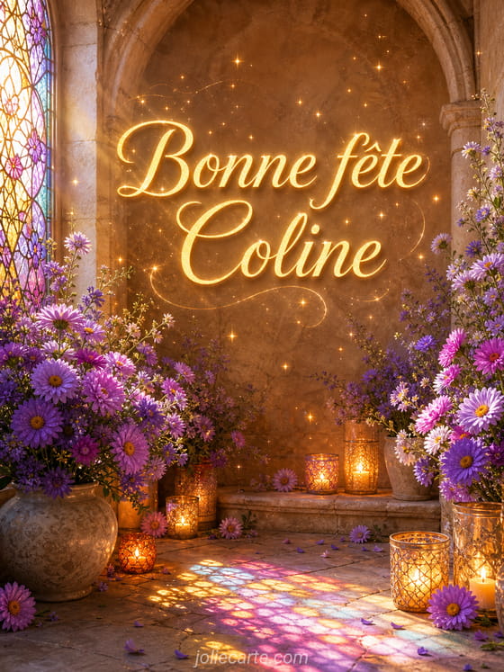 Carte bonne fête Coline