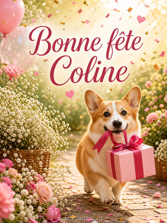 Carte bonne fête Coline