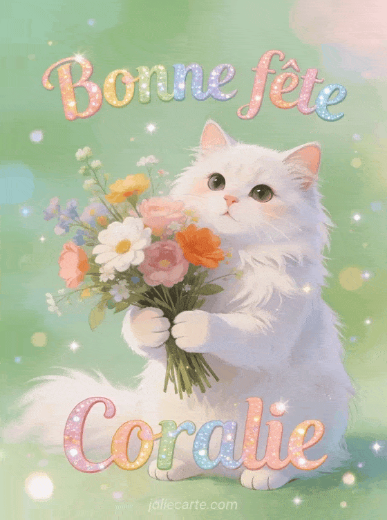 Bonne fête Coralie - Coralie gif bonne fete