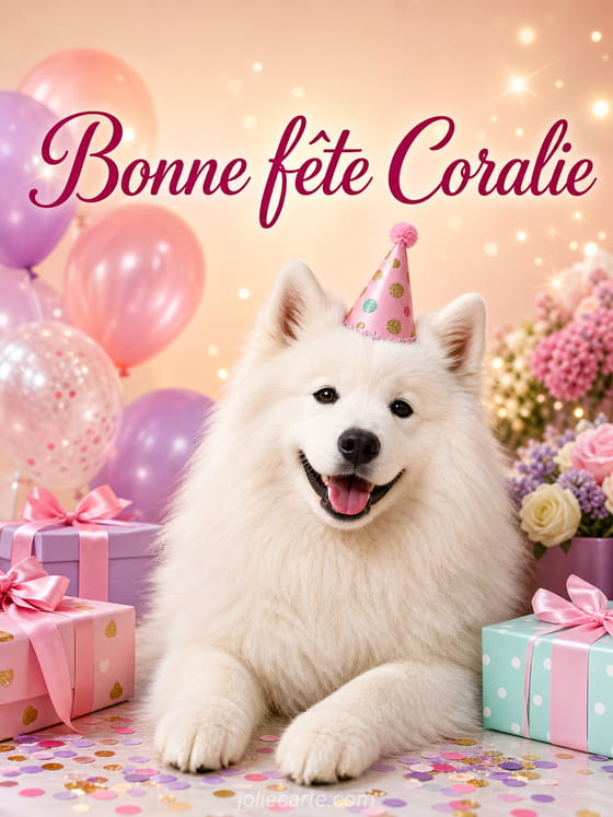 Carte bonne fête Coralie