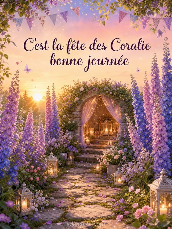 Carte bonne fête Coralie