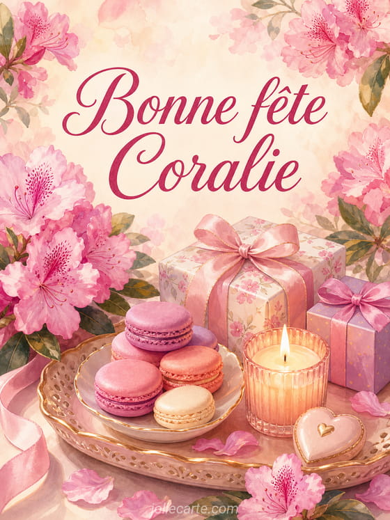 Carte bonne fête Coralie