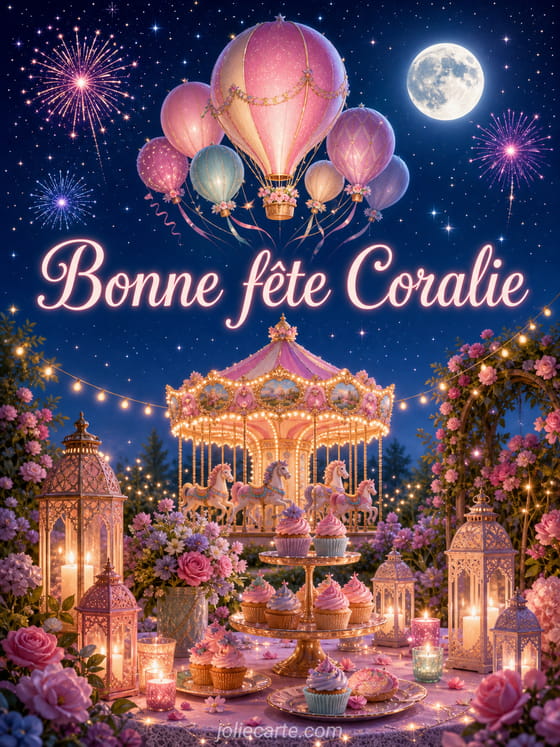 Carte bonne fête Coralie