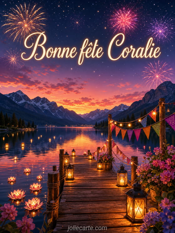 Carte bonne fête Coralie