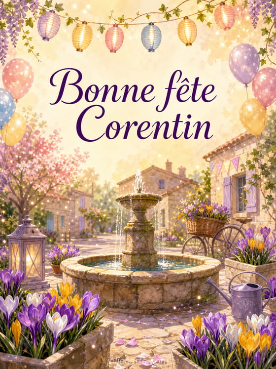 Carte bonne fête Corentin