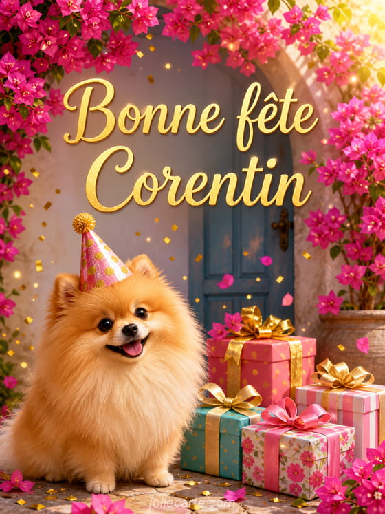 Carte bonne fête Corentin