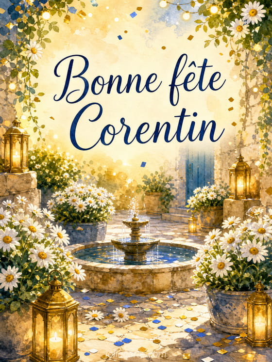 Carte bonne fête Corentin