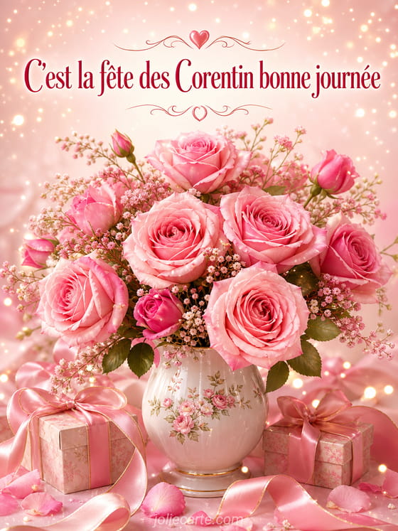 Carte bonne fête Corentin