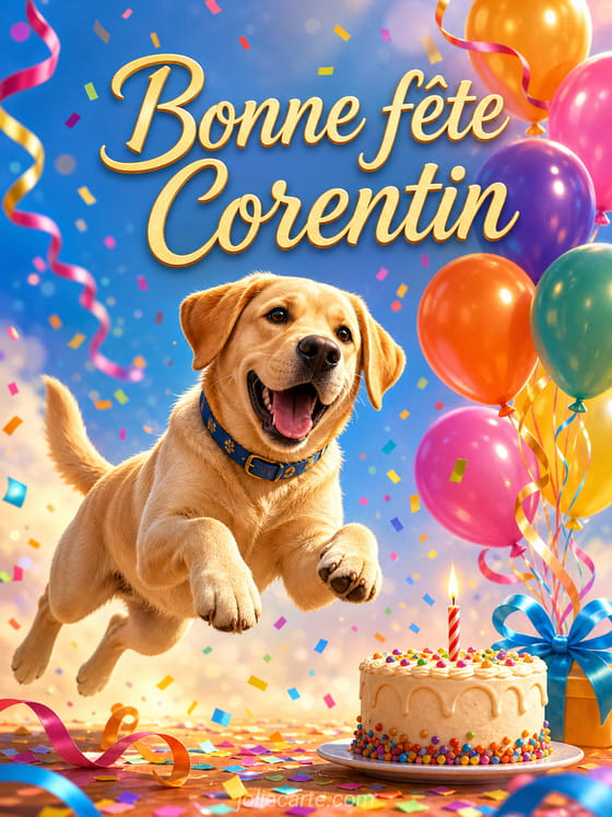 Carte bonne fête Corentin