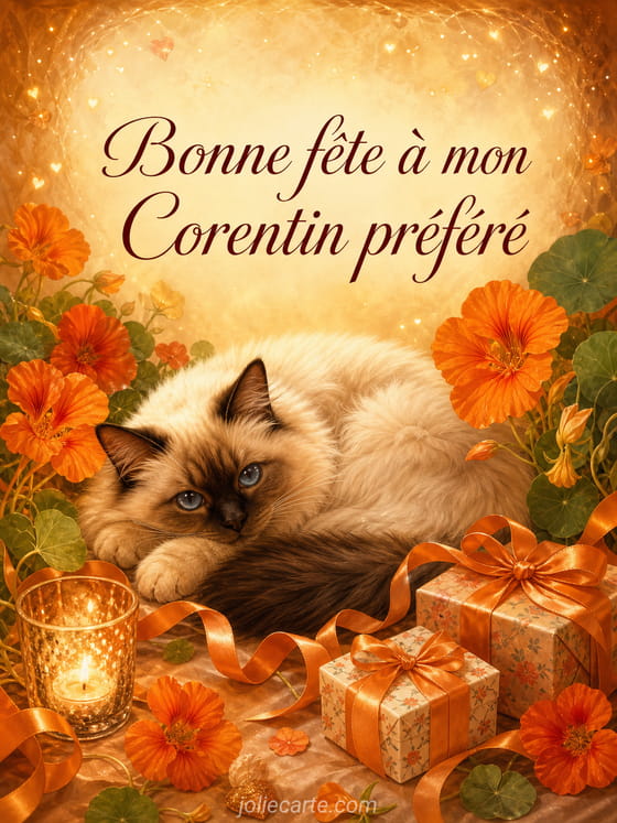 Carte bonne fête Corentin