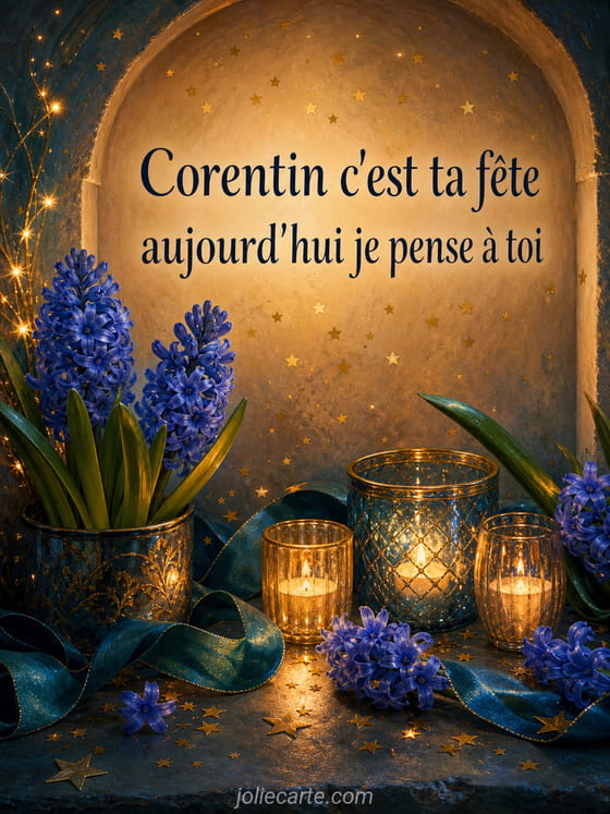 Carte bonne fête Corentin
