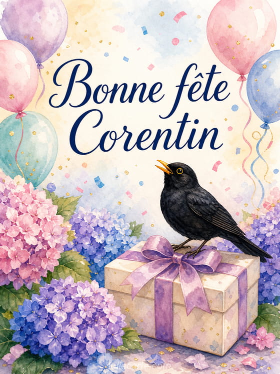 Carte bonne fête Corentin