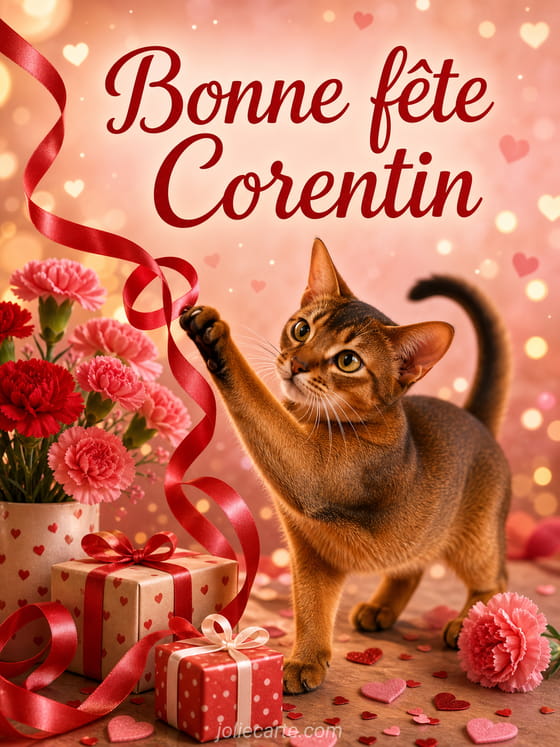 Carte bonne fête Corentin