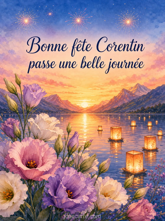 Carte bonne fête Corentin