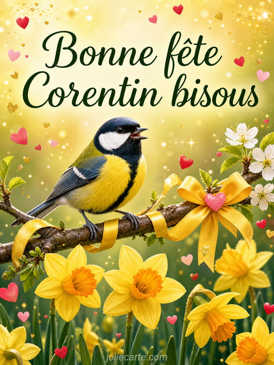 Carte bonne fête Corentin