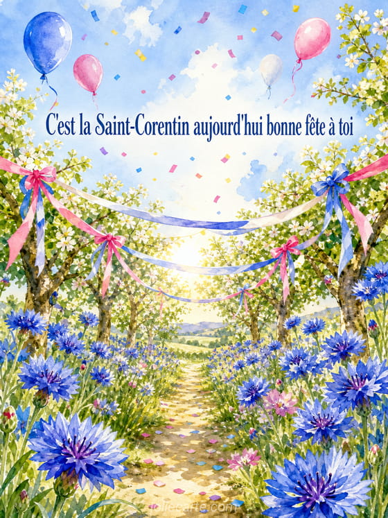 Carte bonne fête Corentin