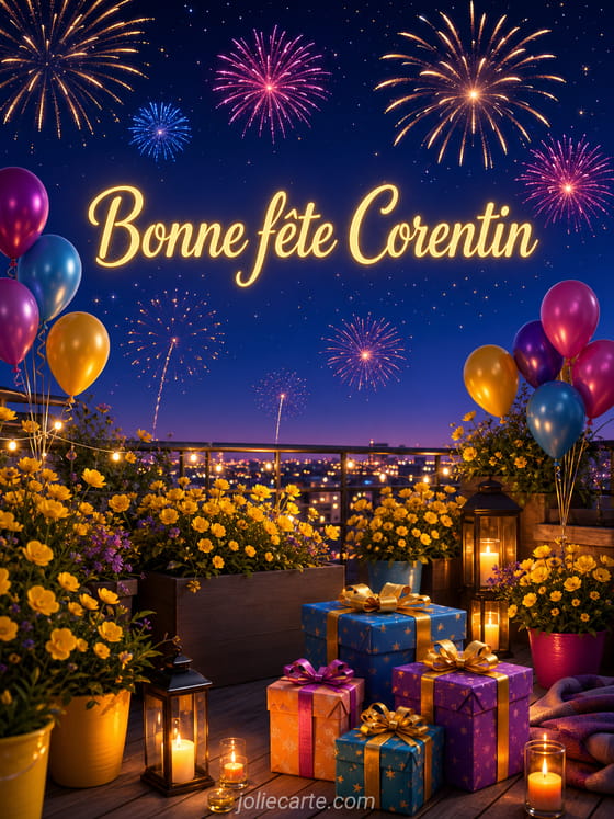 Carte bonne fête Corentin
