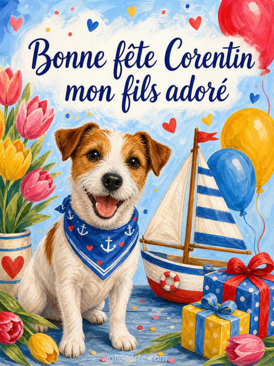 Carte bonne fête Corentin