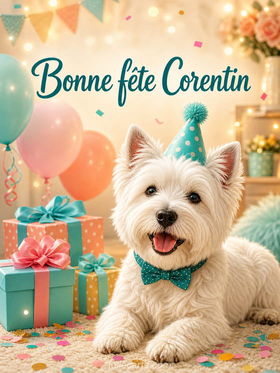 Carte bonne fête Corentin