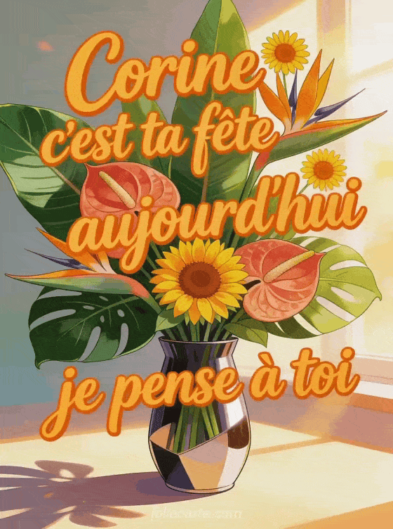 Bonne fête Corine - Carte bonne fete corine gratuite