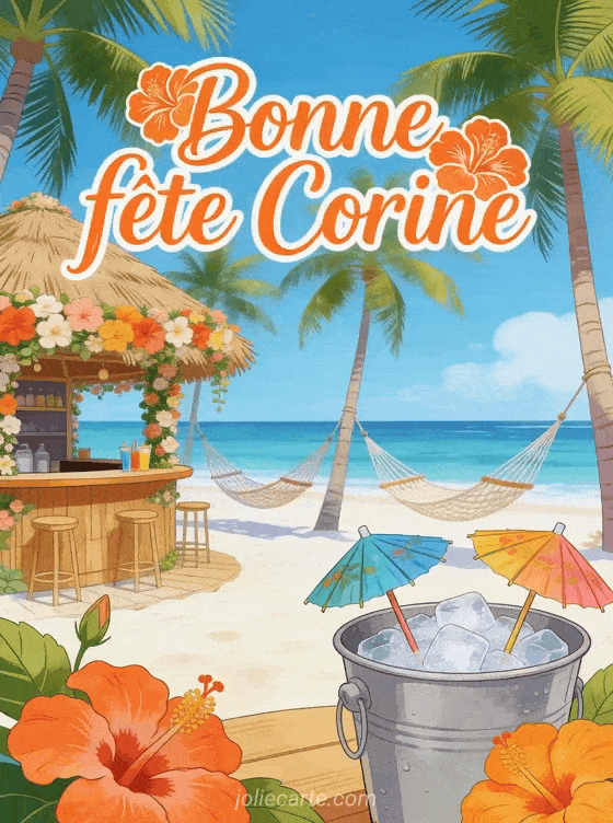 Bonne fête Corine - Carte bonne fete corine