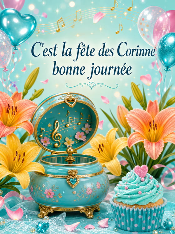 Carte bonne fête Corinne
