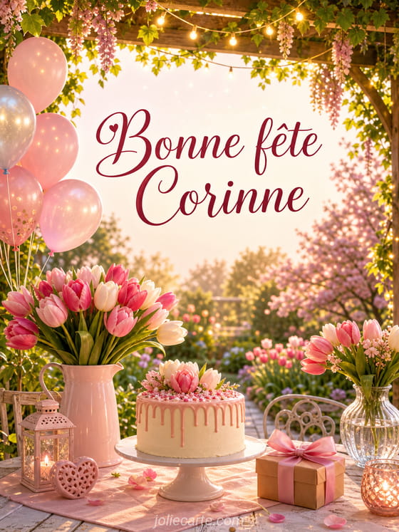Carte bonne fête Corinne