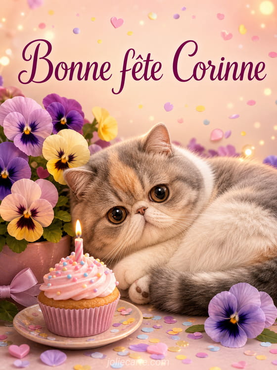 Carte bonne fête Corinne