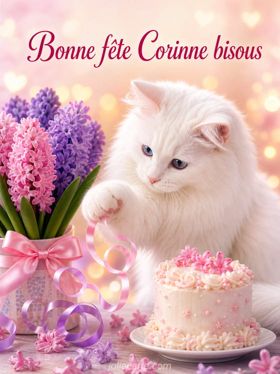 Carte bonne fête Corinne