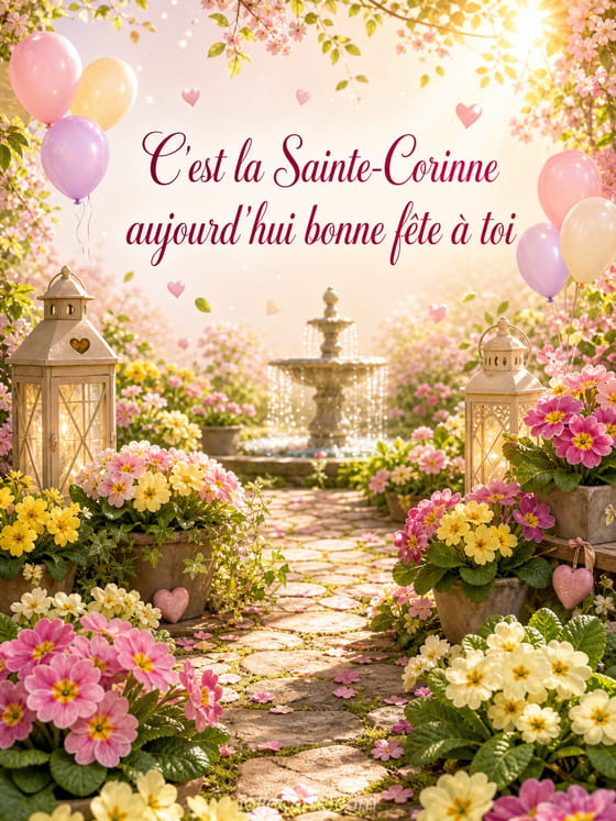 Carte bonne fête Corinne