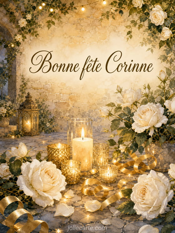 Carte bonne fête Corinne