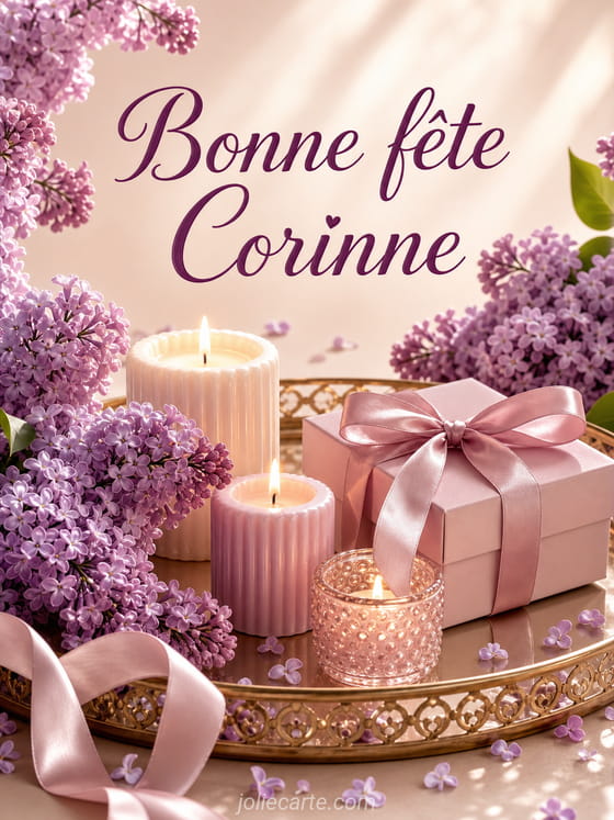 Carte bonne fête Corinne