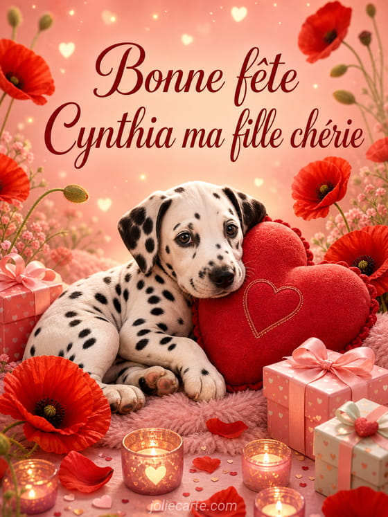 Carte bonne fĂȘte Cynthia