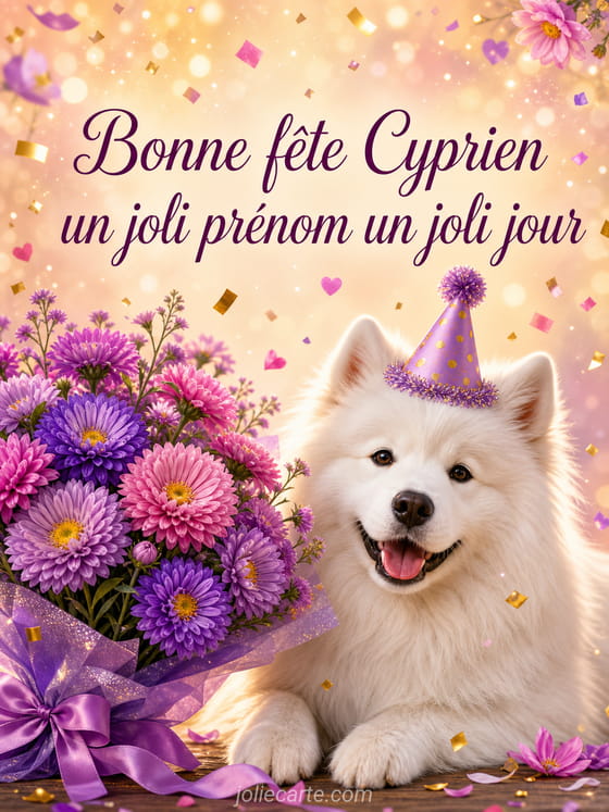 Carte bonne fĂȘte Cyprien