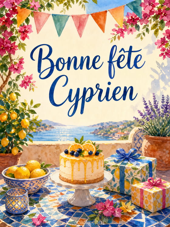 Carte bonne fĂȘte Cyprien