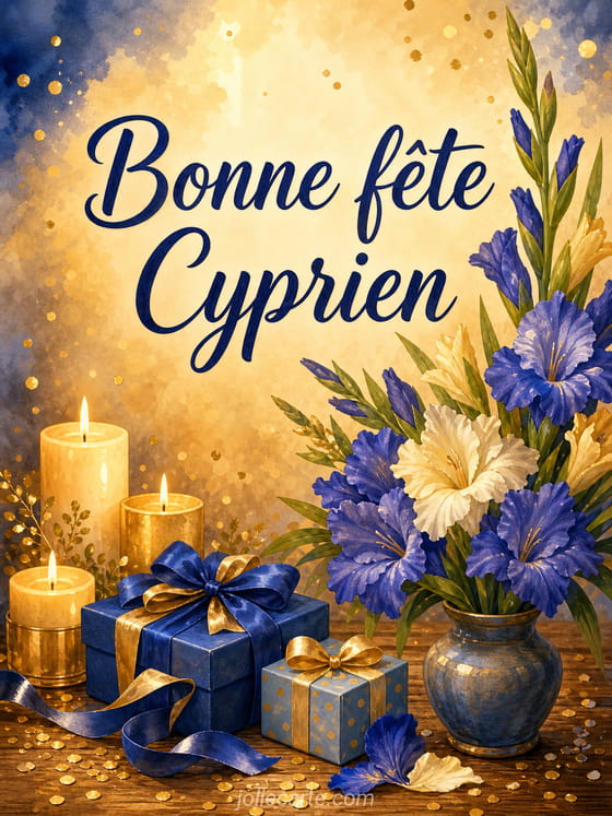 Carte bonne fĂȘte Cyprien