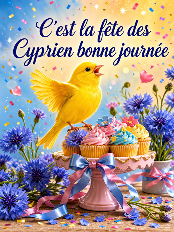 Carte bonne fĂȘte Cyprien
