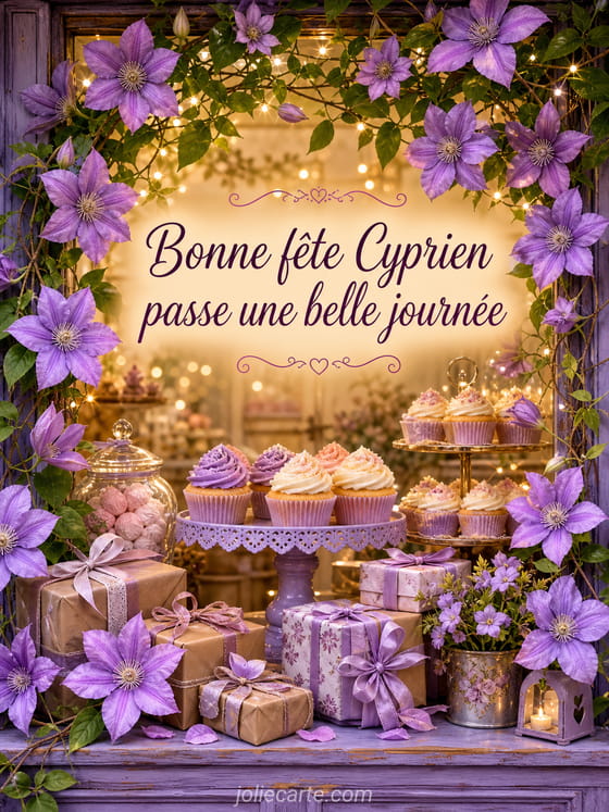 Carte bonne fĂȘte Cyprien