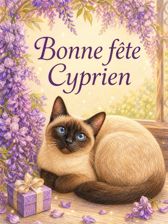 Carte bonne fĂȘte Cyprien