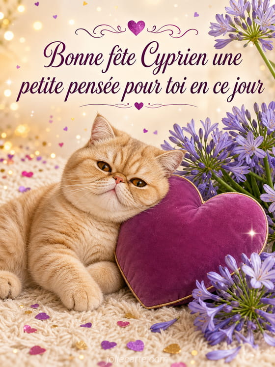 Carte bonne fĂȘte Cyprien