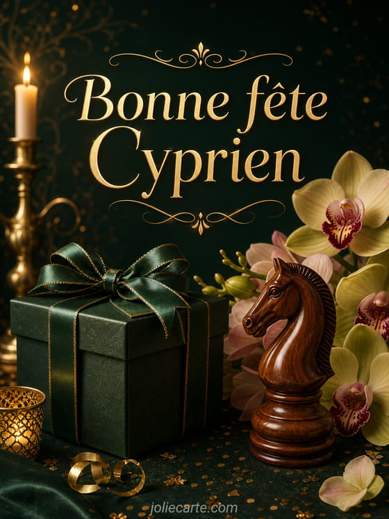 Carte bonne fĂȘte Cyprien