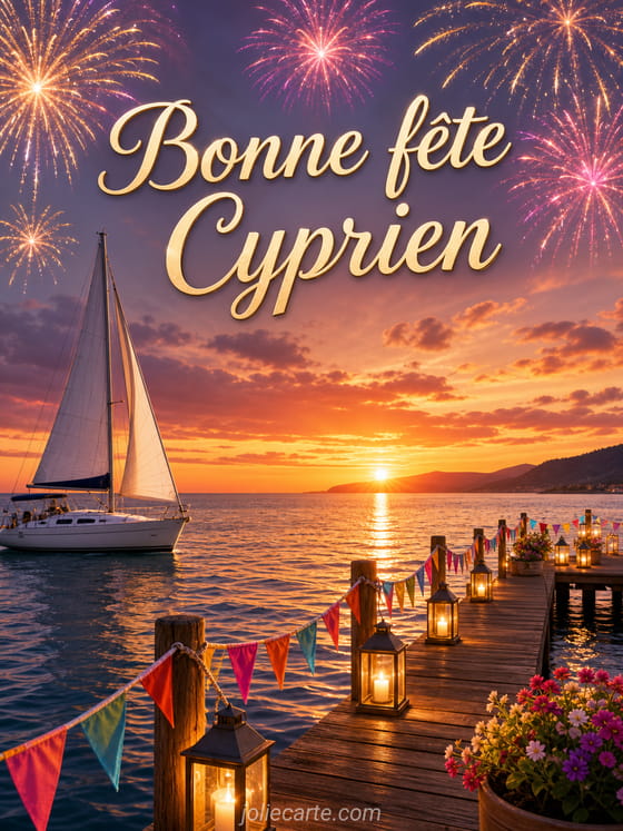 Carte bonne fĂȘte Cyprien