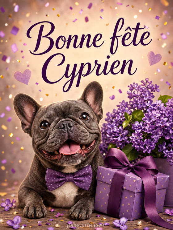 Carte bonne fĂȘte Cyprien
