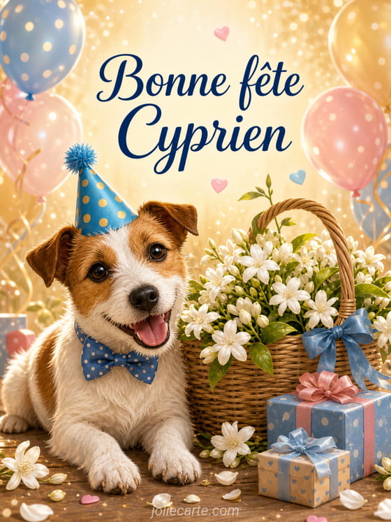 Carte bonne fĂȘte Cyprien
