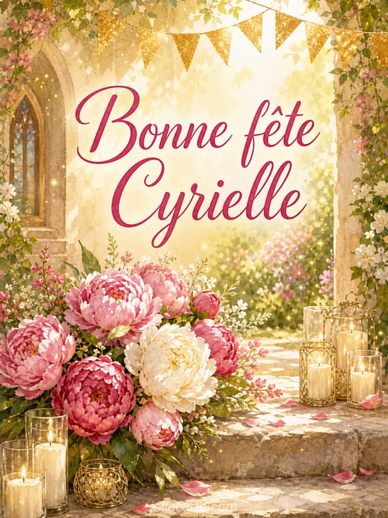 Carte bonne fĂȘte Cyrielle