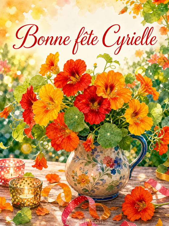 Carte bonne fĂȘte Cyrielle