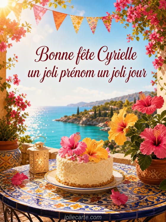 Carte bonne fĂȘte Cyrielle