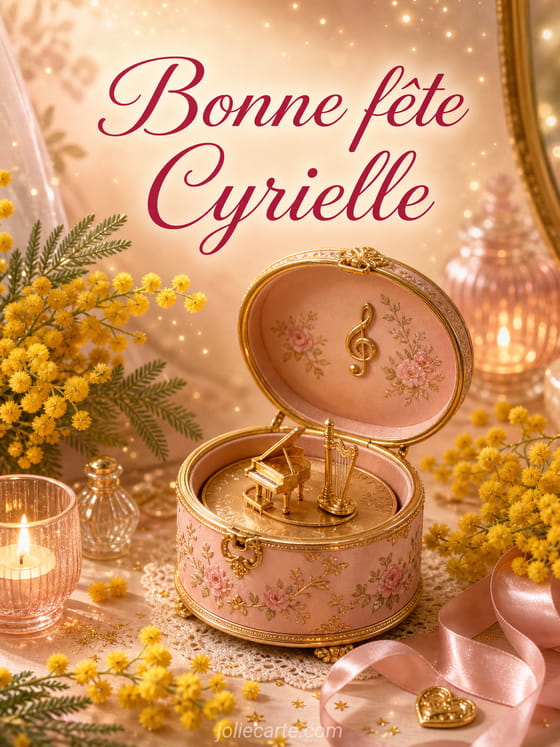 Carte bonne fĂȘte Cyrielle