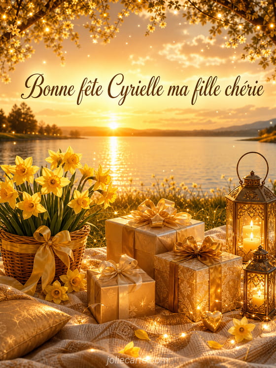 Carte bonne fĂȘte Cyrielle