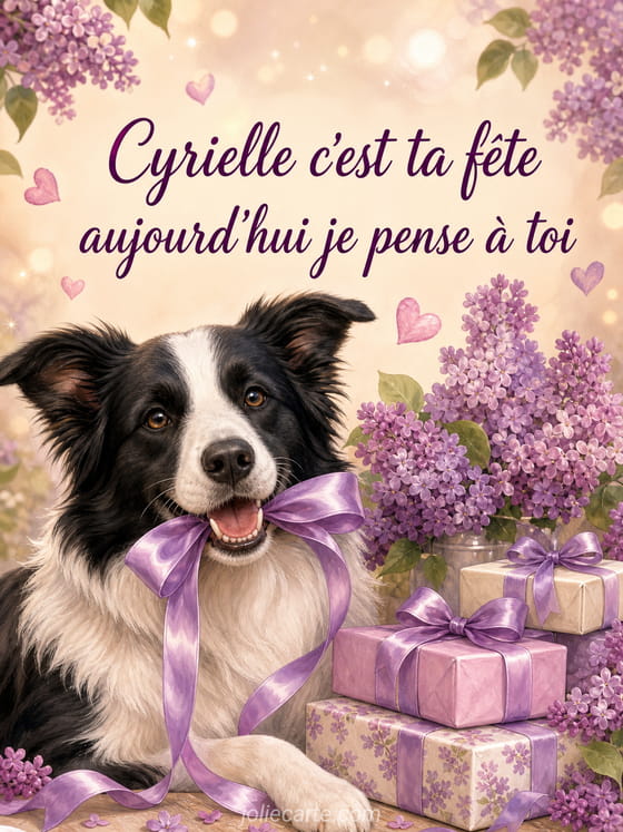 Carte bonne fĂȘte Cyrielle